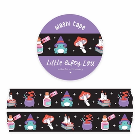 lightweight springloaded Witchy Frog Black Washi Tape