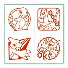 Charmander Evolutions Pokemon Mini Stamp exclusive bamboo