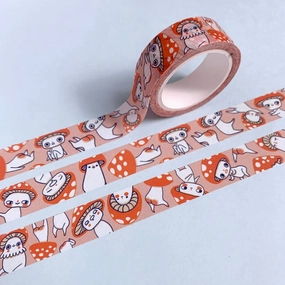 Cheeky Mushrooms Washi Tape organic ergonomic