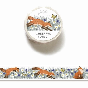 automatic Cheerful Forest Fox Washi Tape