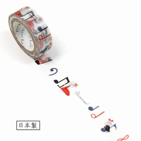 Cheerful Note Washi Tape Shinzi Katoh Design slim