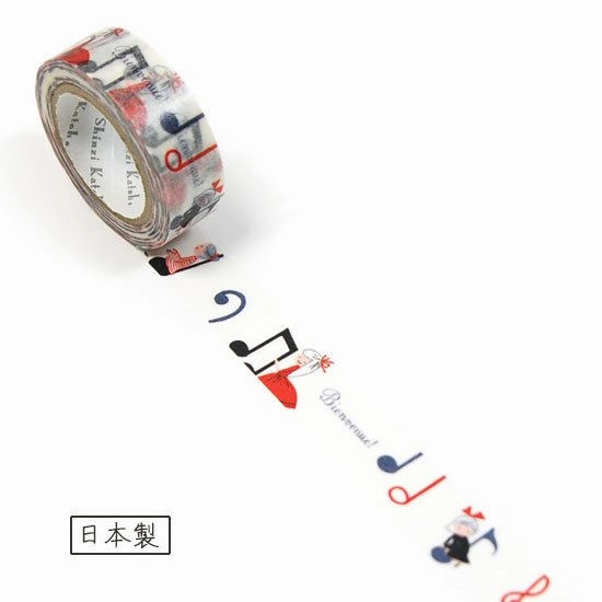 Cheerful Note Washi Tape Shinzi Katoh Design slim