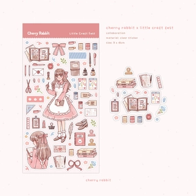 compact solid Cherry Rabbit X Little Craft Fest Sticker Sheet