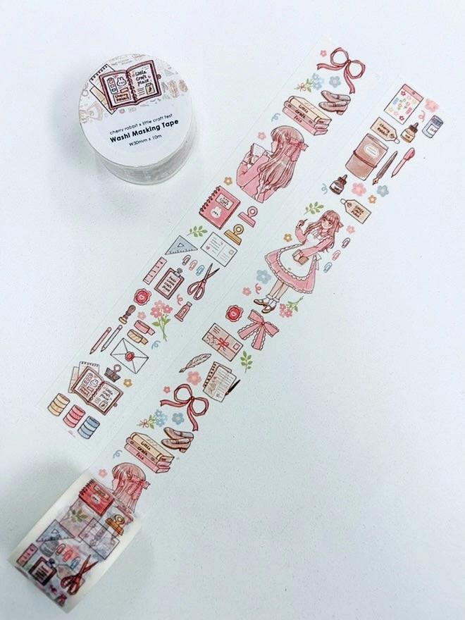 retractable Cherry Rabbit X Little Craft Fest Washi Tape