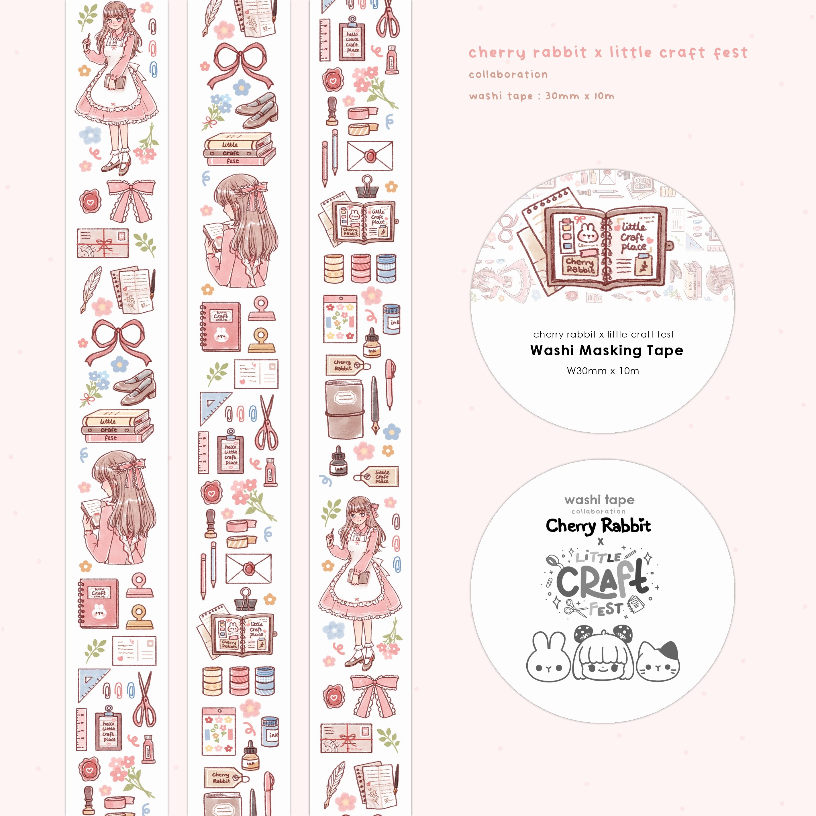 mini Cherry Rabbit X Little Craft Fest Washi Tape