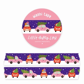 slim Christmas Cars Washi Tape