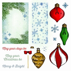 Christmas Lights Vintage Gift Card Box Add-On - 6X6 Stamp Set slim manual