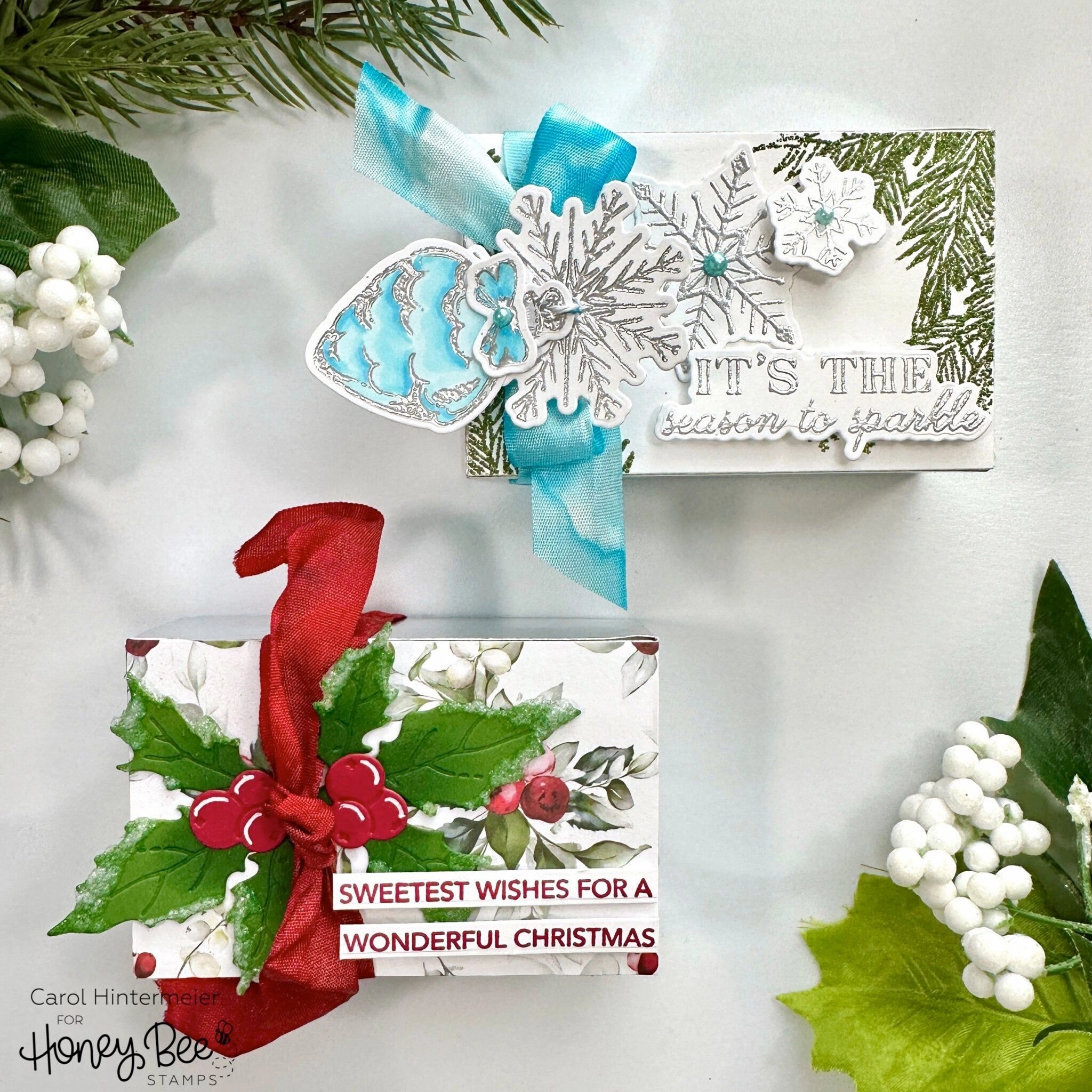 giant latest Christmas Lights Vintage Gift Card Box Add-On - 6X6 Stamp Set