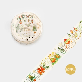 Christmas Song Washi Tape narrow