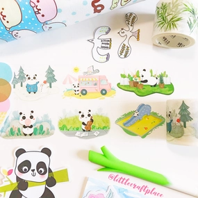 Chubby Panda Washi Tape solid maxi