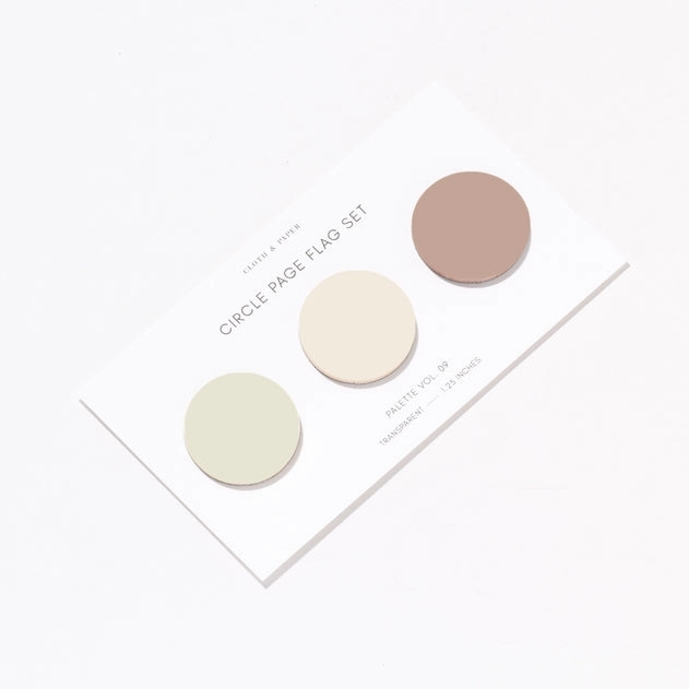 boxed flat Circle Page Flag Trio Lech/Cashmere/Nude Vol 9
