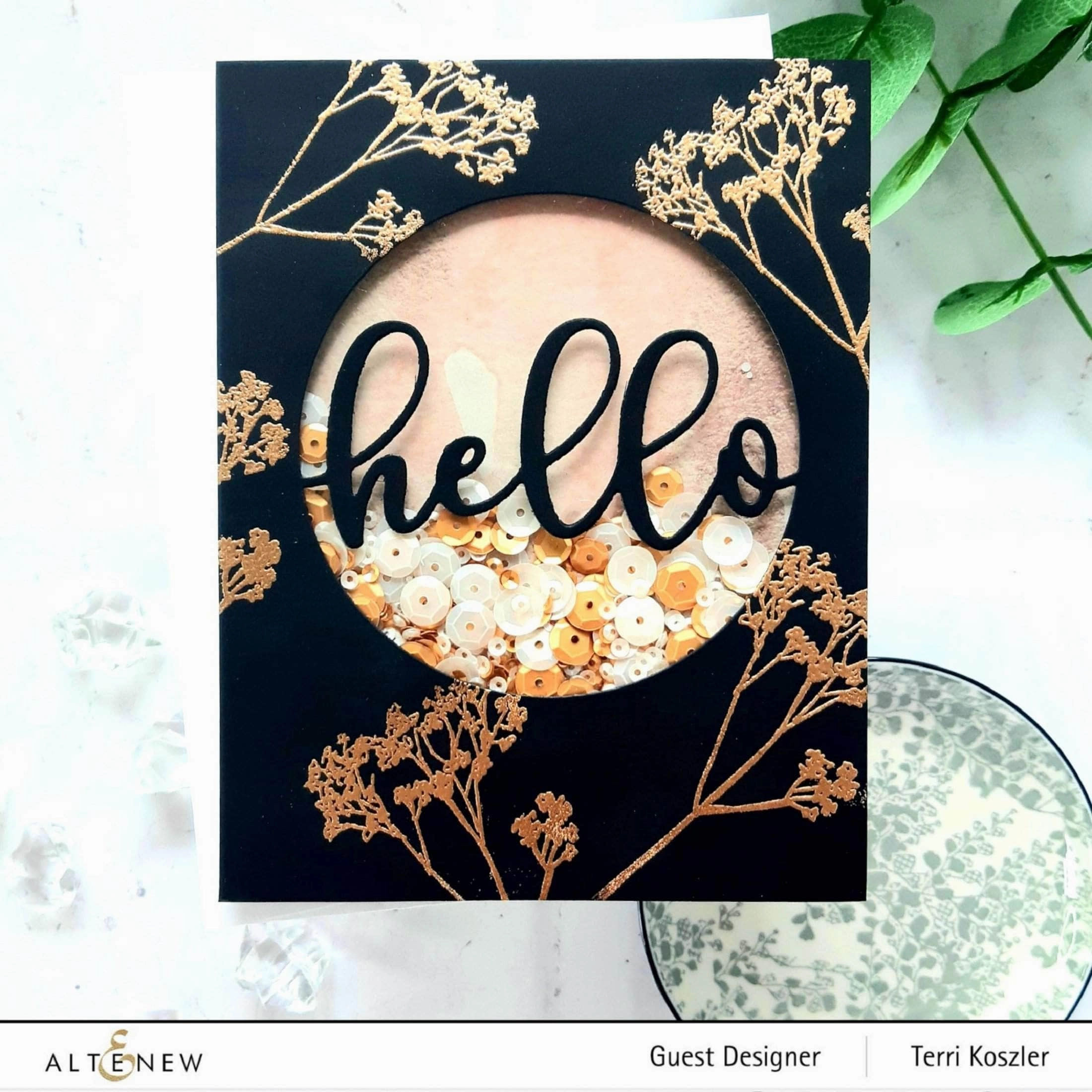 bold Circled Greetings: Hello Die