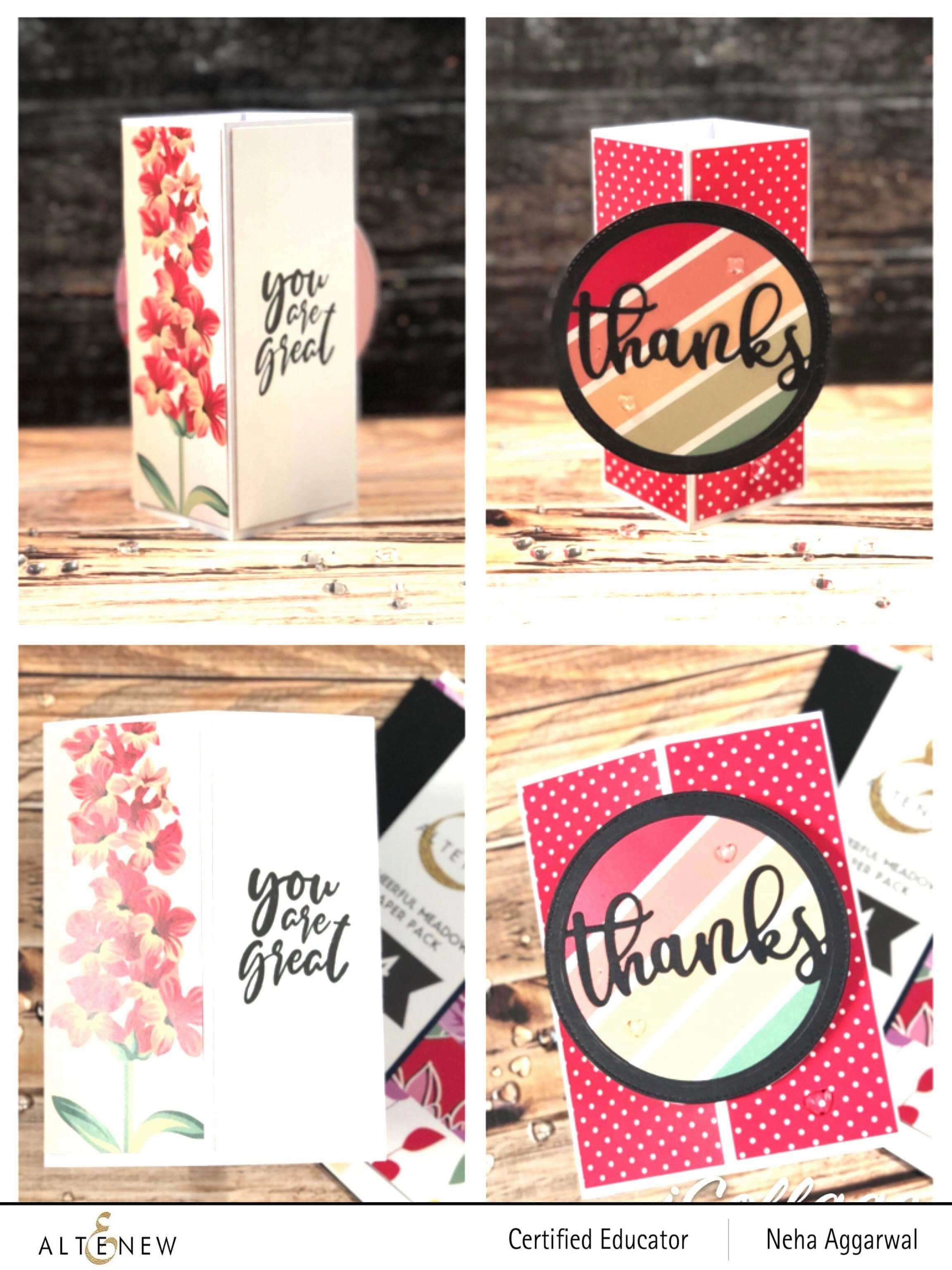 stackable linen Circled Greetings: Thanks Die