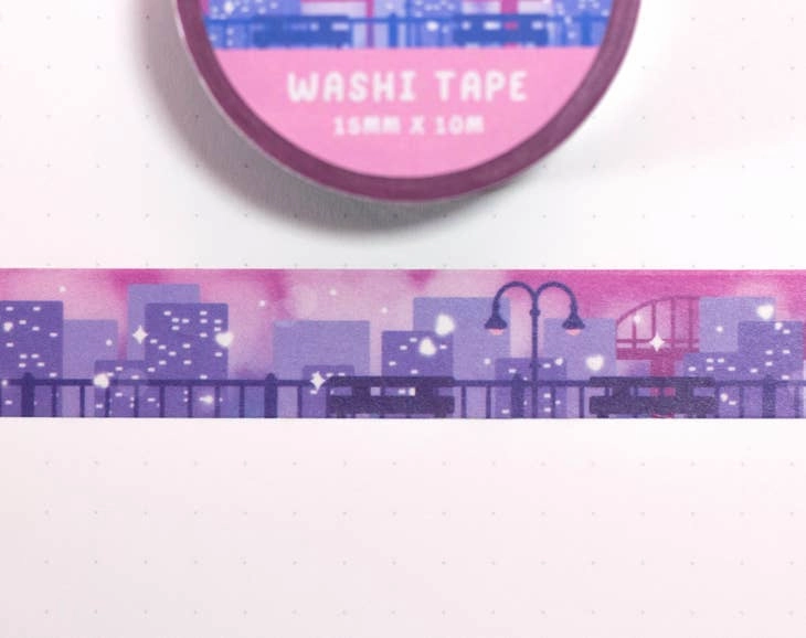 finest pastel City Skyline Washi Tape