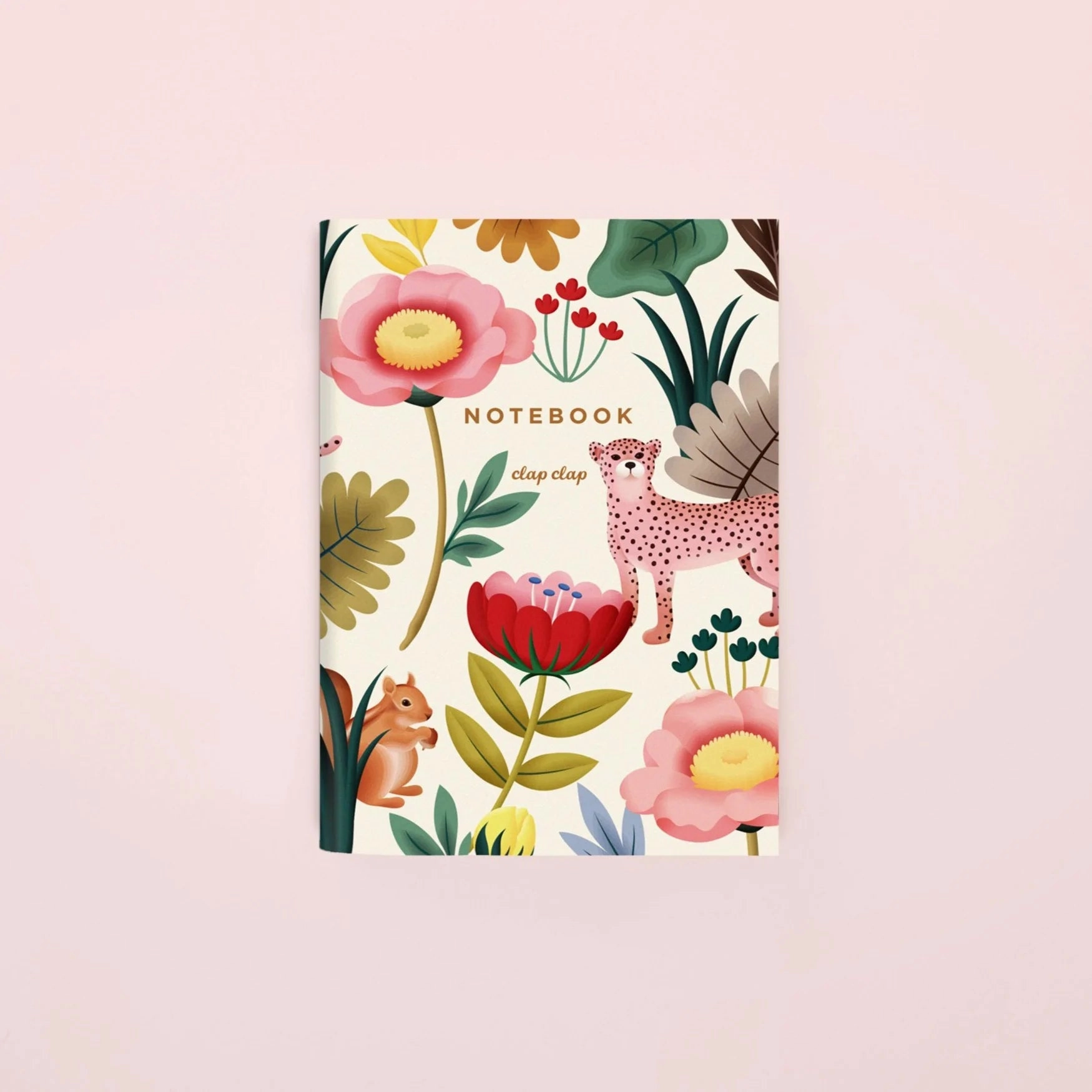 strong Clap Clap Animal Kingdom Pocket Notebook In Cream - Blank