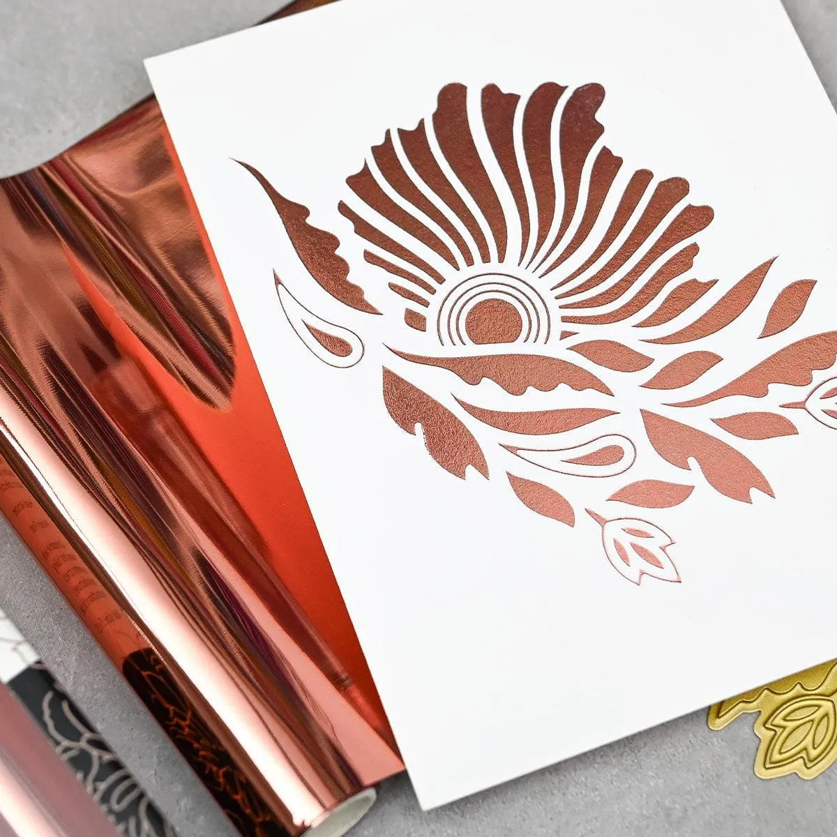 synthetic Hot Foil Roll - Peony Gold (Mirror)