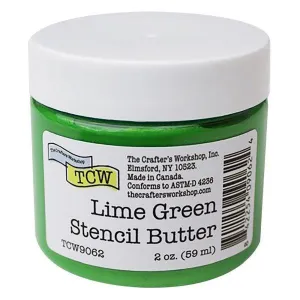 Stencil Butter - Lime Green neutral retro