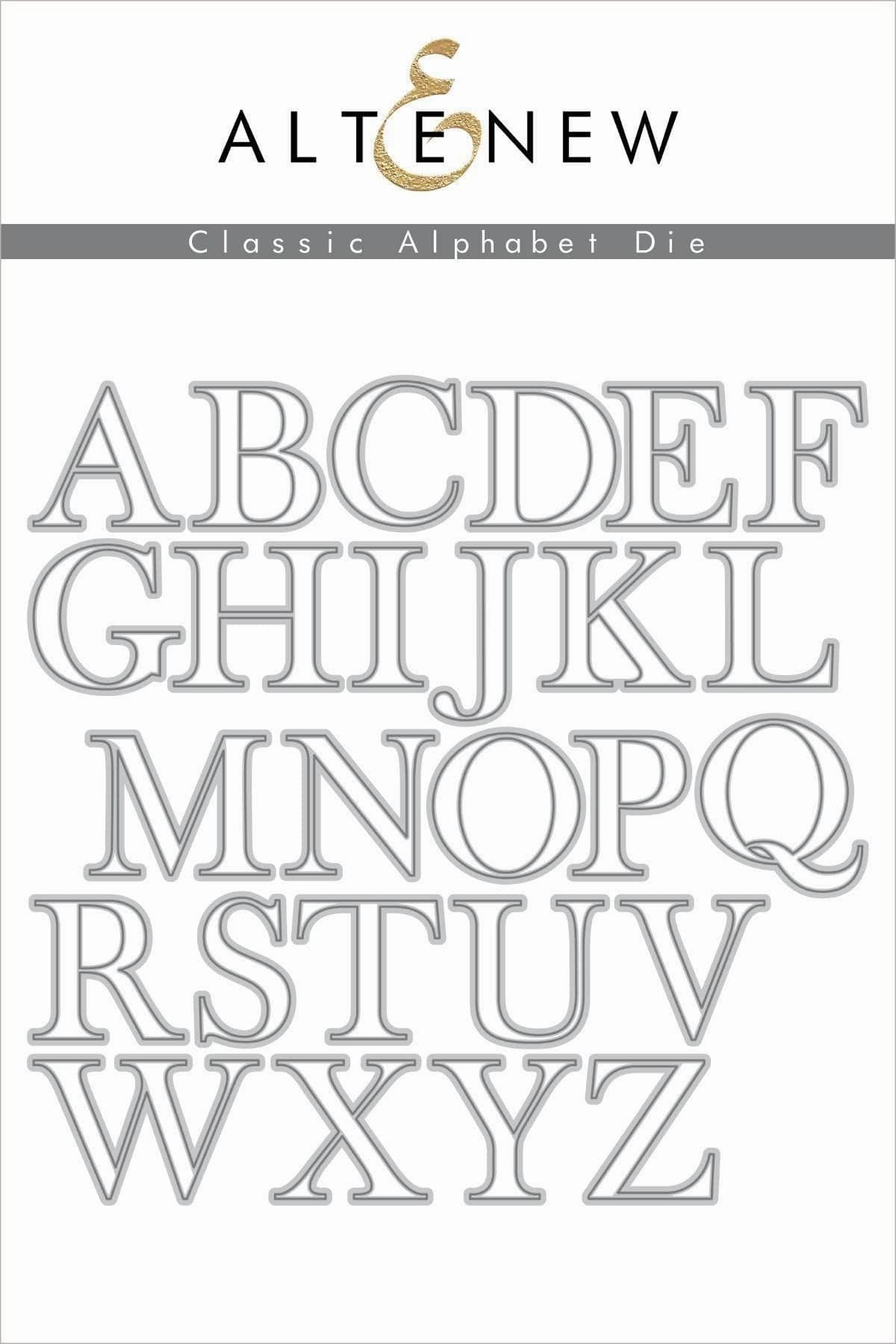 Classic Alphabet Die Set magnetic ergonomic