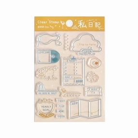 shiny plastic Bgm Clear Stamp Set - Private Diary