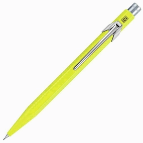 seasonal Caran D'Ache 844 Metal Fluorescent Yellow Mechanical Pencil