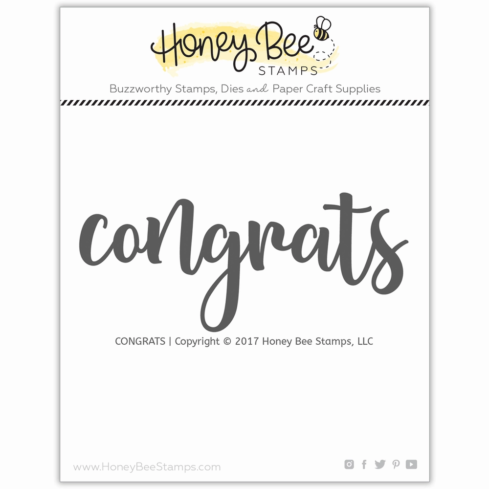 bamboo cotton Congrats - 2X4 Stamp Set - Retiring