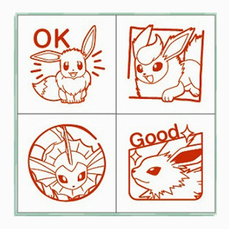 Eeveelutions Pokemon Mini Stamp resin