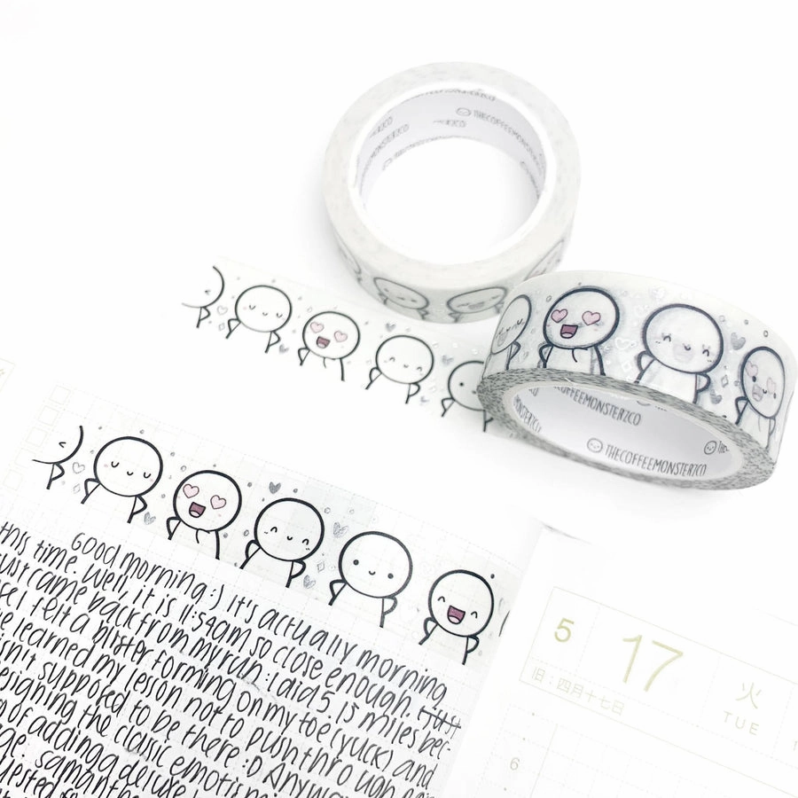 Classic Emoti Washi Tape Thecoffeemonsterzco minimalist nonslip