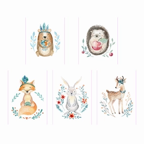plastic glossy Folk Animals Washi Tape