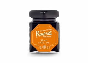 round portable Kaweco Ink Bottle Sunrise Orange