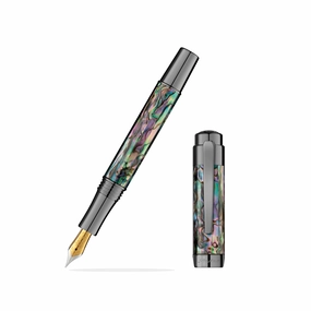 exclusive deluxe Laban Abalone Gunmetal Fountain Pen