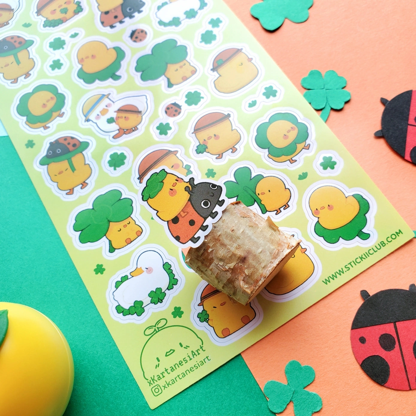 Lucky Duckies Sticker Sheet waterproof