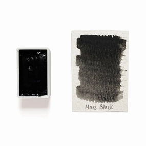 foldable luxury Mars Black Pbk7 - Artist Grade Handmade Honey Based Watercolor Paint Full Pan 3.2Ml