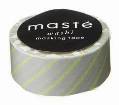 basic Neon Yellow Stripe Washi Tape Mast