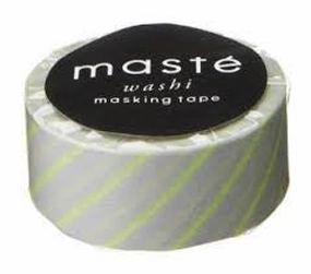 basic Neon Yellow Stripe Washi Tape Mast