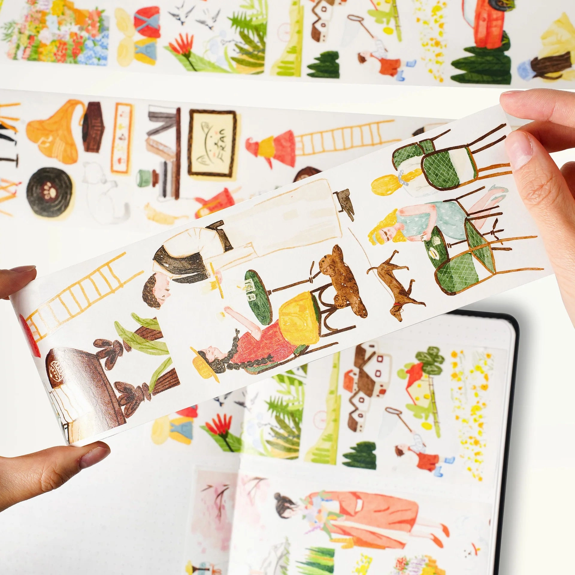 Pre-Cut Hillside Moments Wide Washi / Pet Tape ergonomic vivid