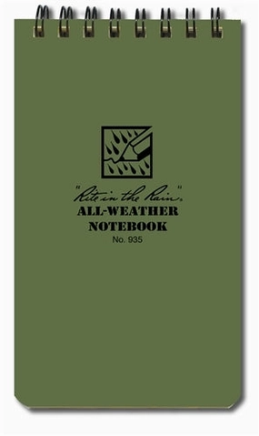 resilient loose Rite In The Rain Spiral Notebook- Green- 3X5