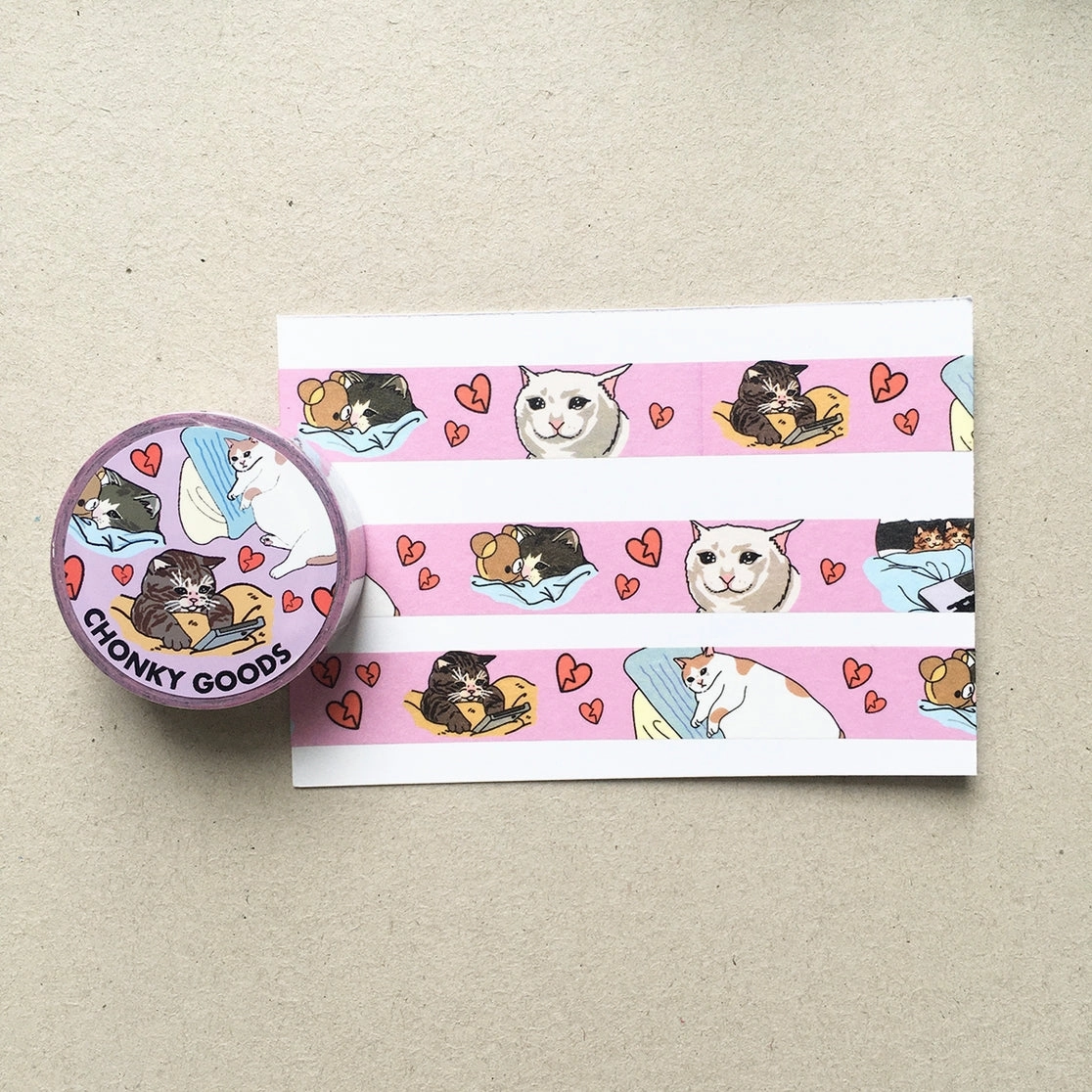 pack nonslip Sad Cat Meme Washi Tape