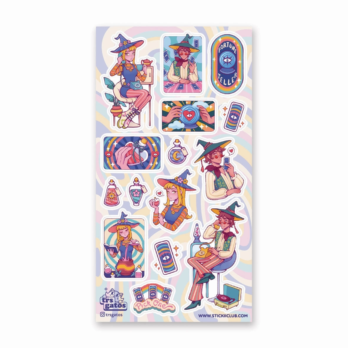 multipack Stickii Far Out Fortune Tellers Sticker Sheet