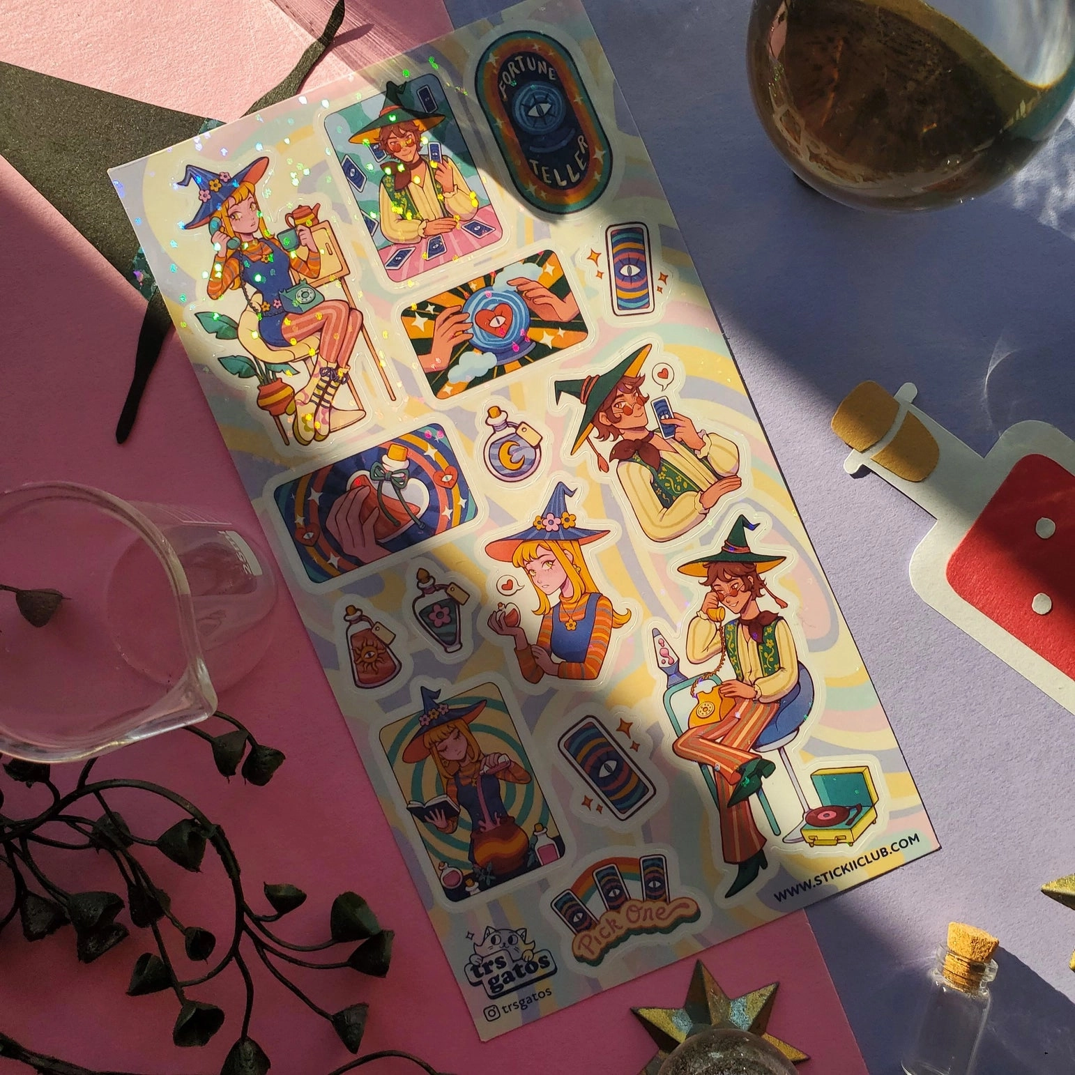 handy Stickii Far Out Fortune Tellers Sticker Sheet