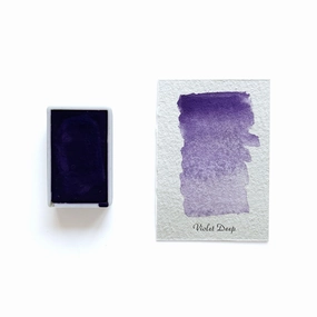 pack springloaded Violet Deep Pv23 - Artist Grade Handmade Honey Based Watercolor Paint Full Pan 3.2Ml