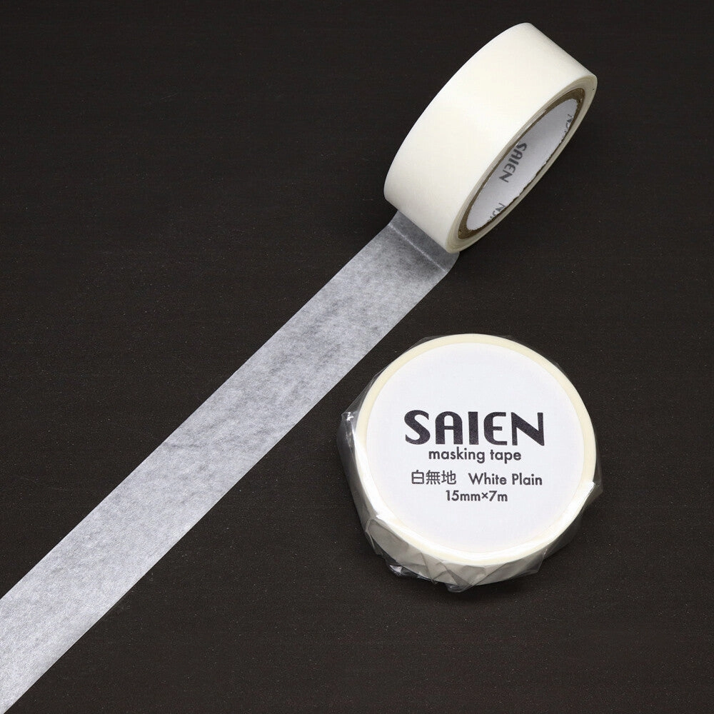 maxi square White Plain Washi Tape Saien