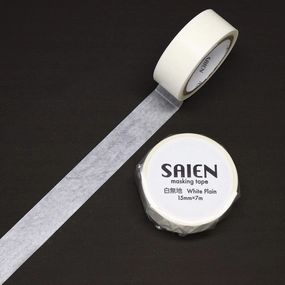 maxi square White Plain Washi Tape Saien