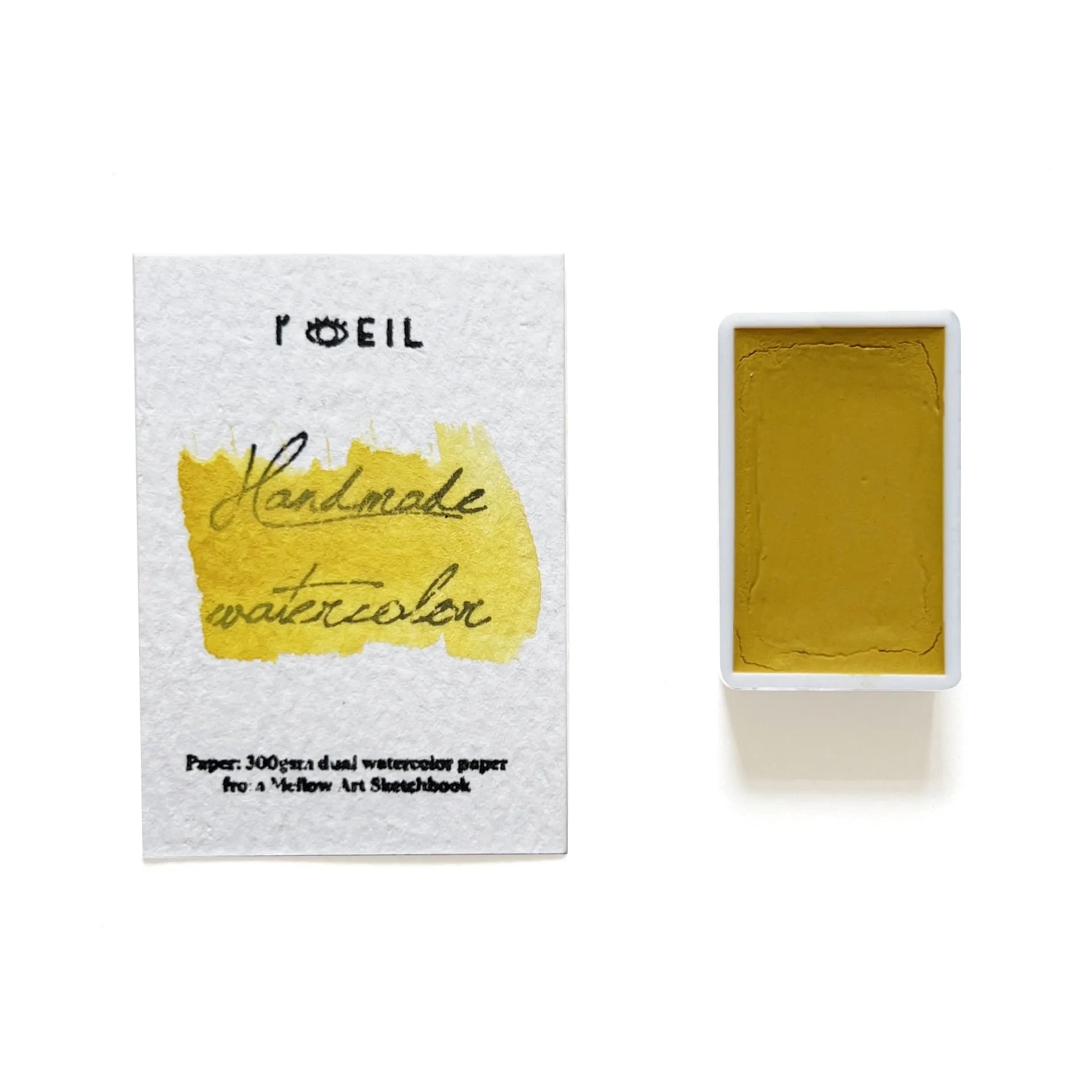 giant washable Clayton Yellow - Artist Grade Handmade Honey Based Watercolor Paint Full Pan 3.2Ml
