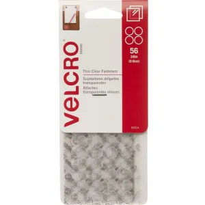 set Clear Velcro Brand Small 3/8" Cirlces - 56 Pkg