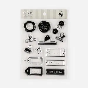 Clip & Wax Seal Bgm Clear Stamp Set essential