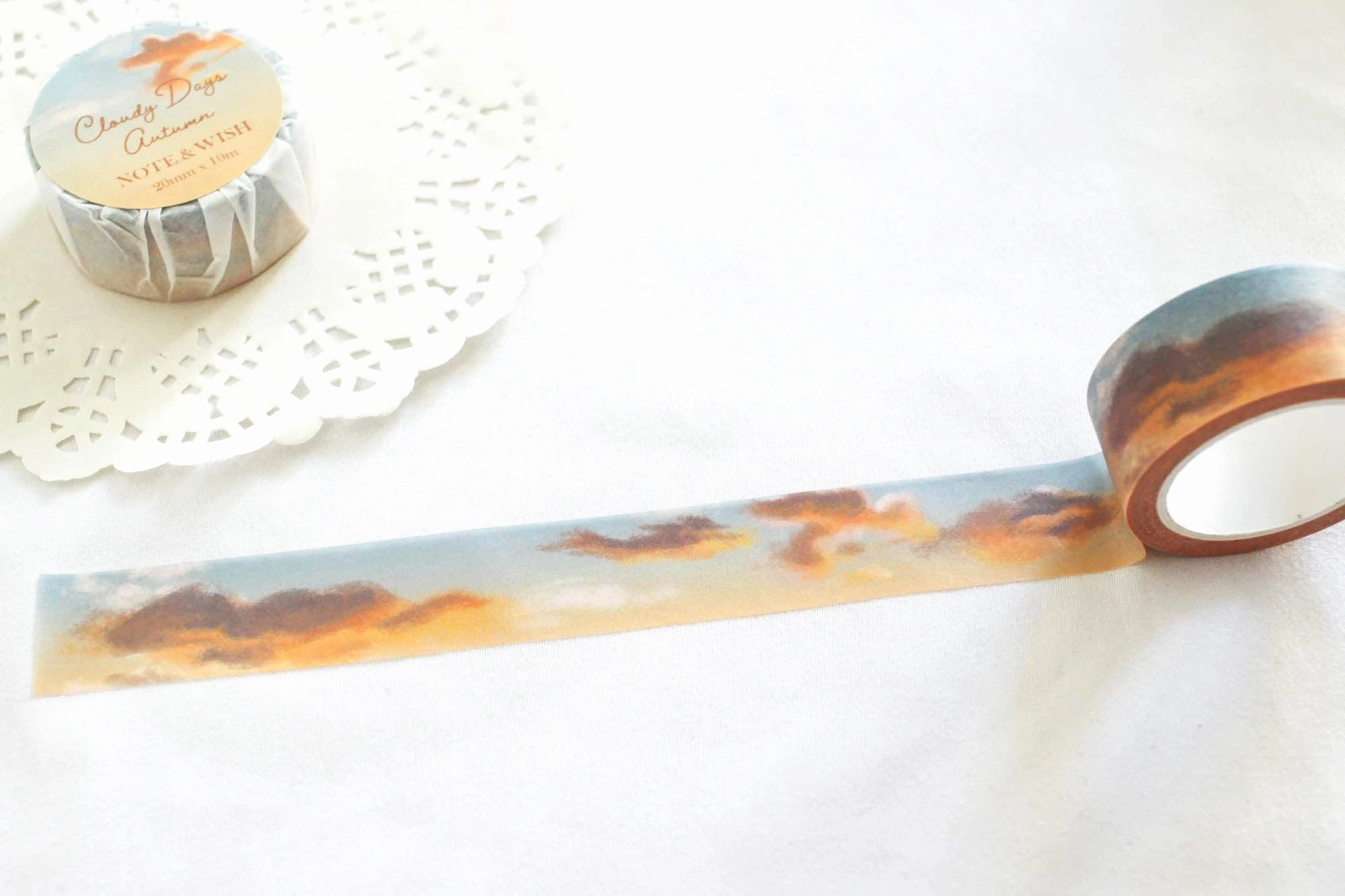 lasting small Cloudy Days Autumn Washi Tape