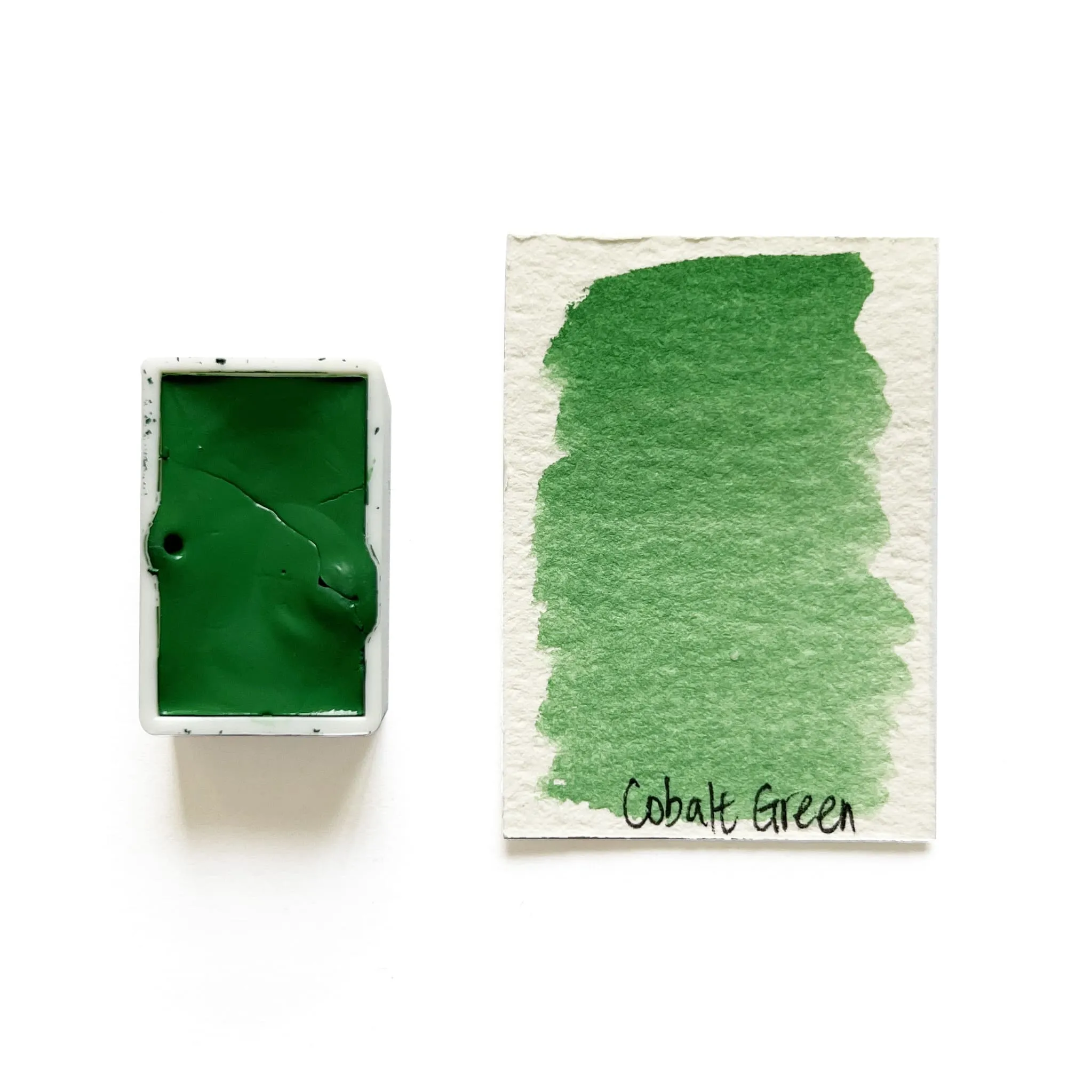 Cobalt Green Pg50 - Artist Grade Handmade Honey Based Watercolor Paint Full Pan 3.2Ml bestselling short