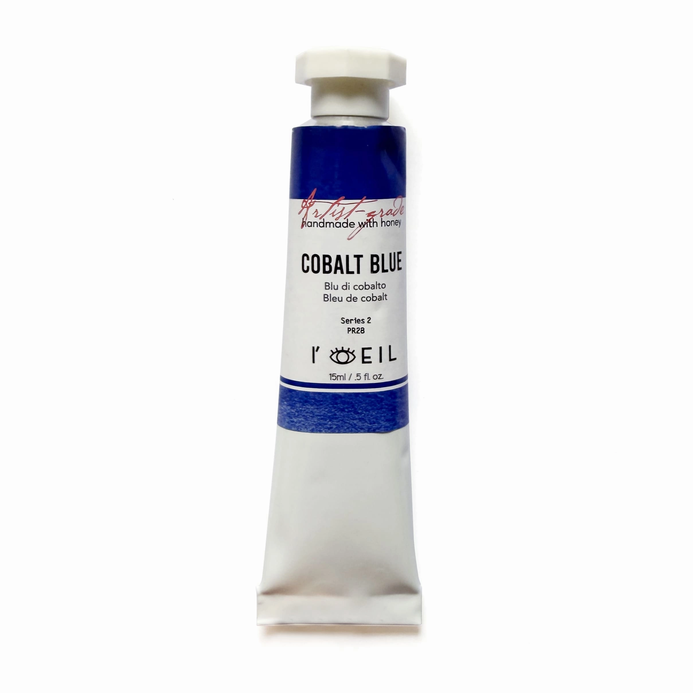 Cobalt Blue Deep Pb28 - Artist Grade Handmade Honey Based Watercolor Tube 15Ml cotton