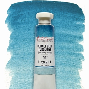 Cobalt Blue Turquoise Pb36 - Artist Grade Handmade Honey Based Watercolor Tube 15Ml resin classic