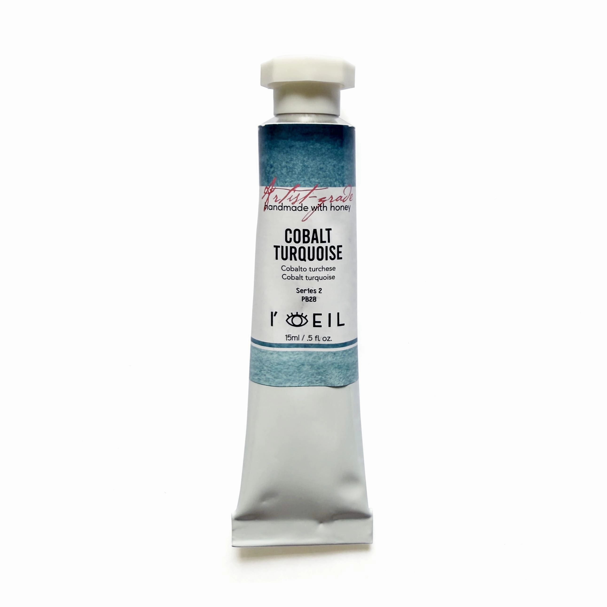 earthy Cobalt Turquoise Pb28 - Artist Grade Handmade Honey Based Watercolor Tube 15Ml